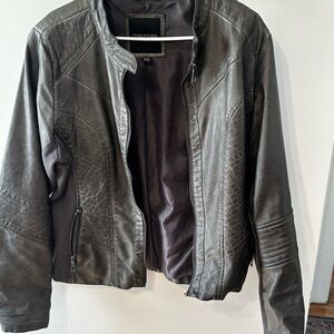 Maurices Charcoal Leather Jacket
